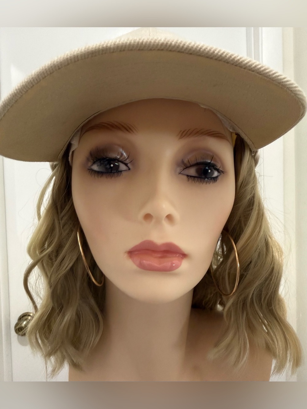 HAT HAIR, Blonde with Beige Cap - Picture 5 of 10